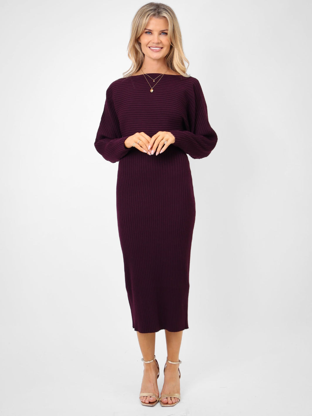 Kate & Pippa Amelia Knit Dress In Mulberry-Kate & Pippa Autumn/Winter Ladies Clothing