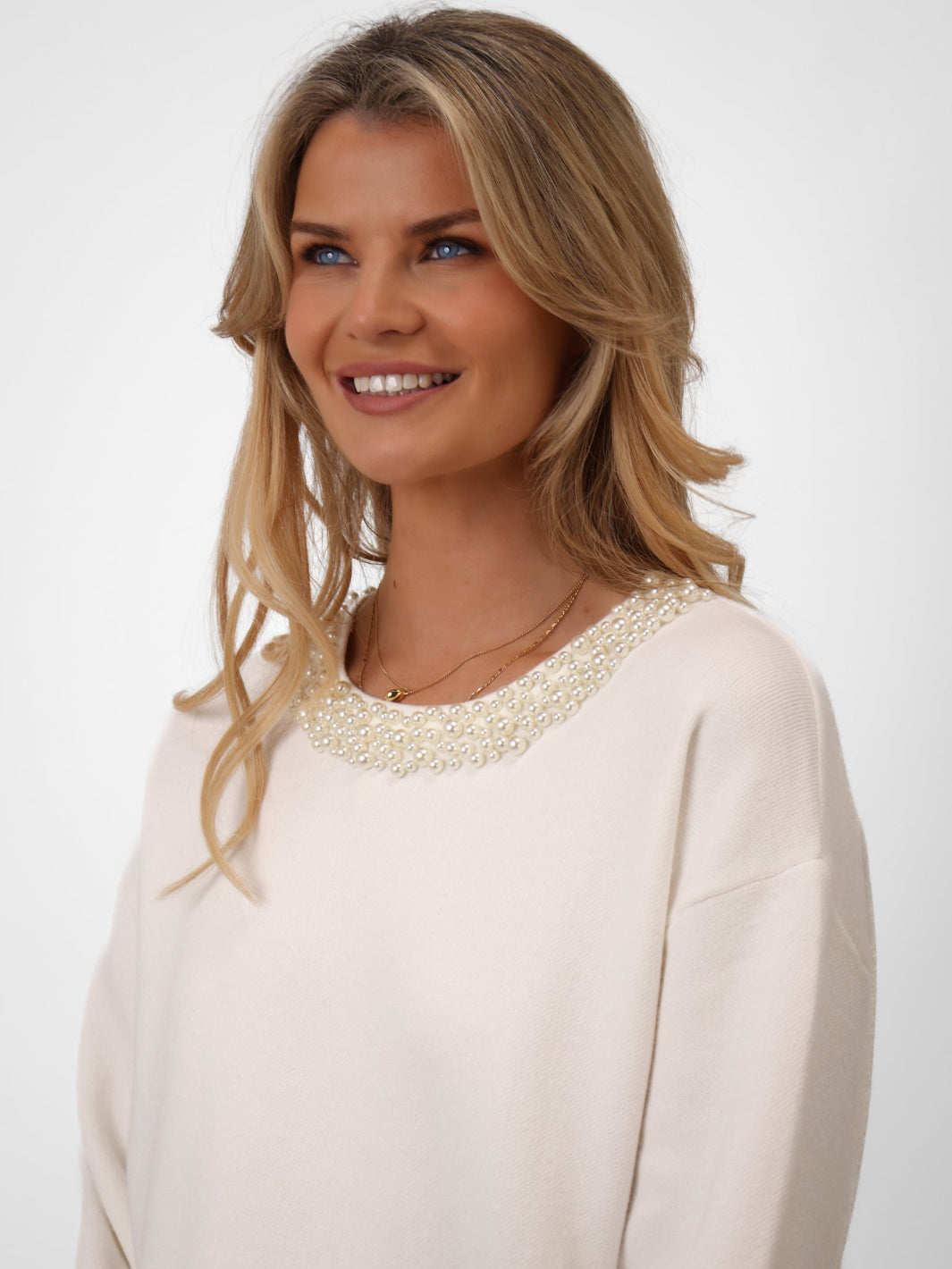 Kate & Pippa Annabelle Knit Jumper In White-Kate & Pippa Autumn/Winter Ladies Clothing