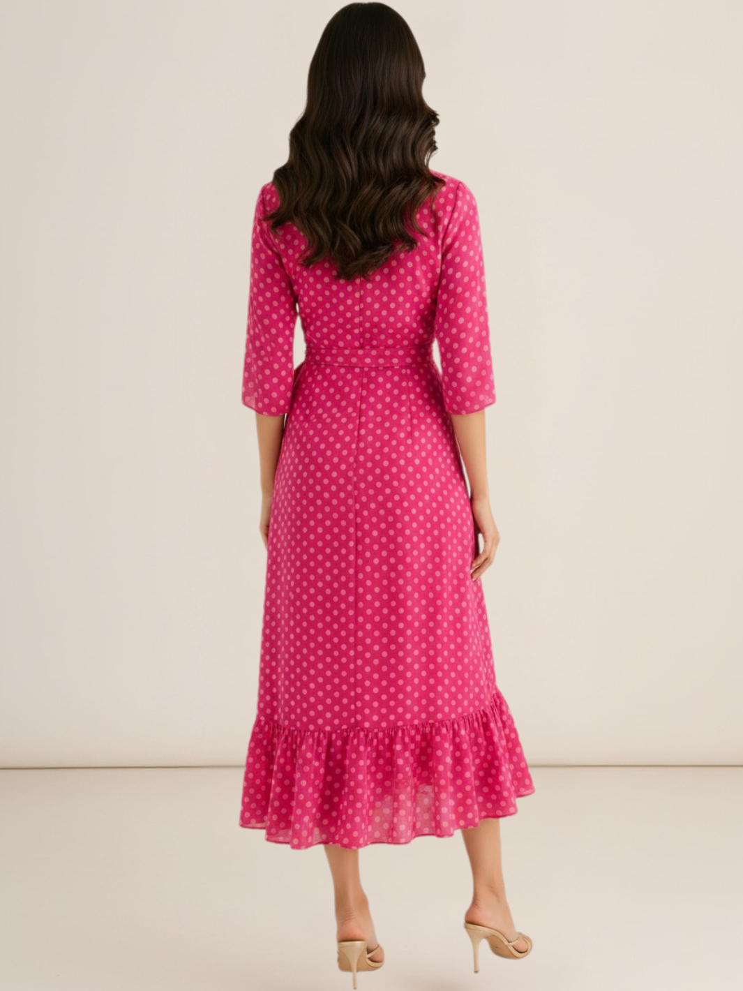 Kate & Pippa Ballerina Midi Dress In Pink Print-Kate & Pippa