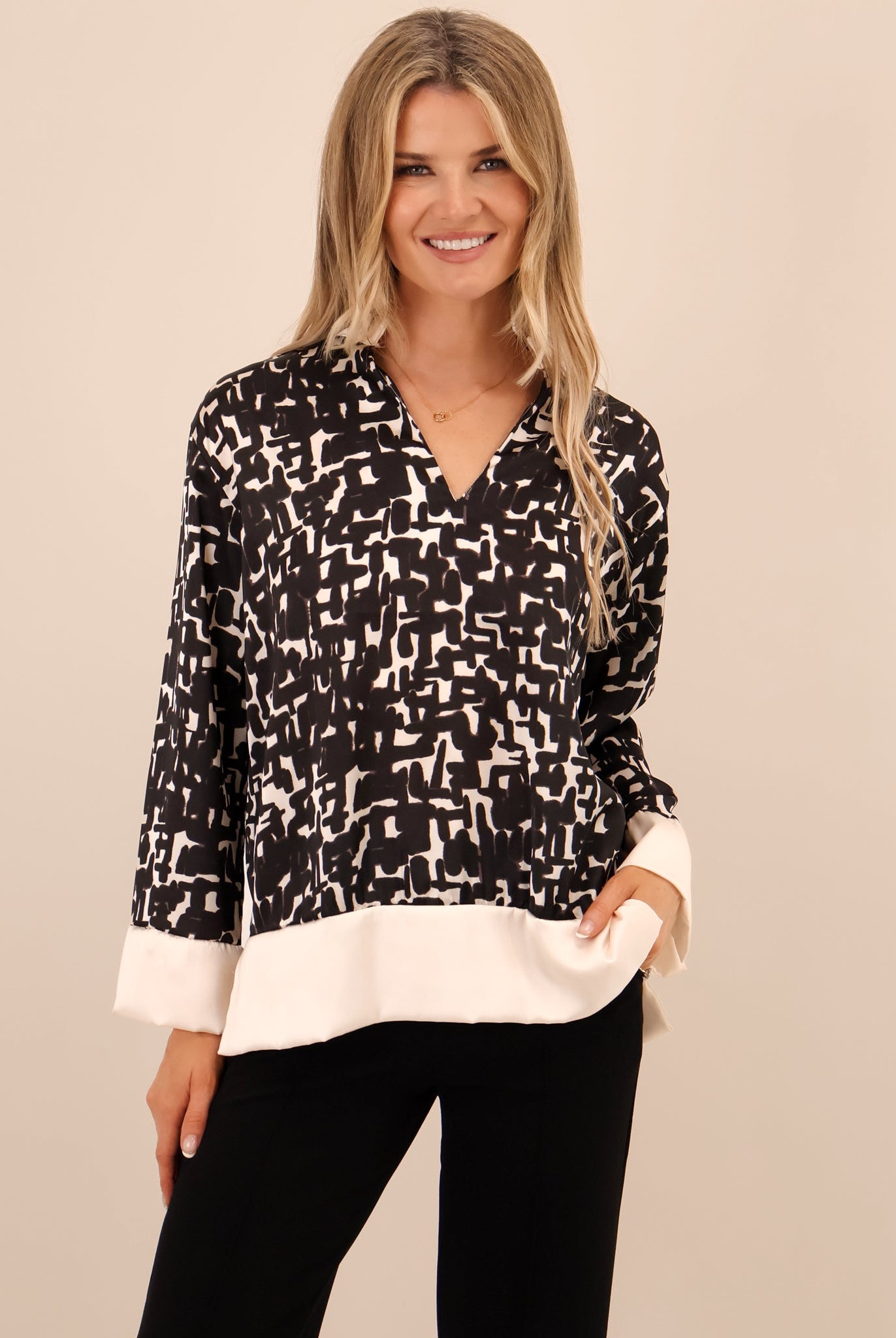 Kate & Pippa Barca Top In Black-Nicola Ross