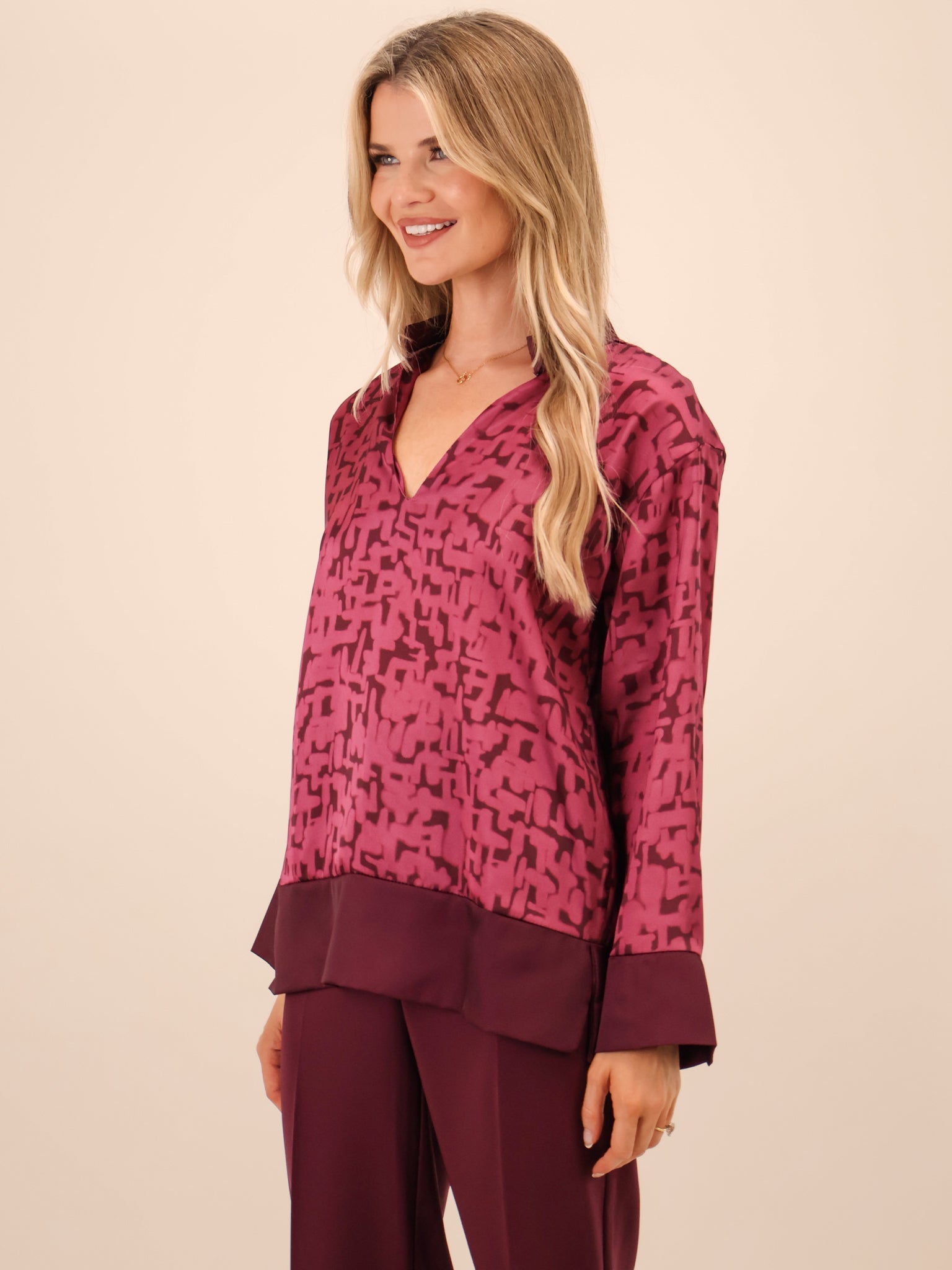Kate & Pippa Barca Top In Pink-Nicola Ross