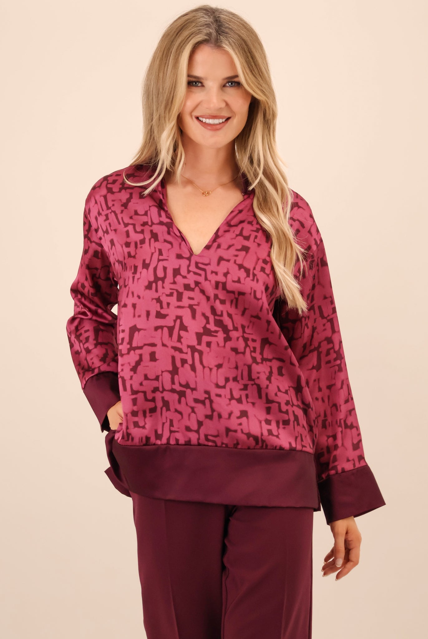 Kate & Pippa Barca Top In Pink-Nicola Ross