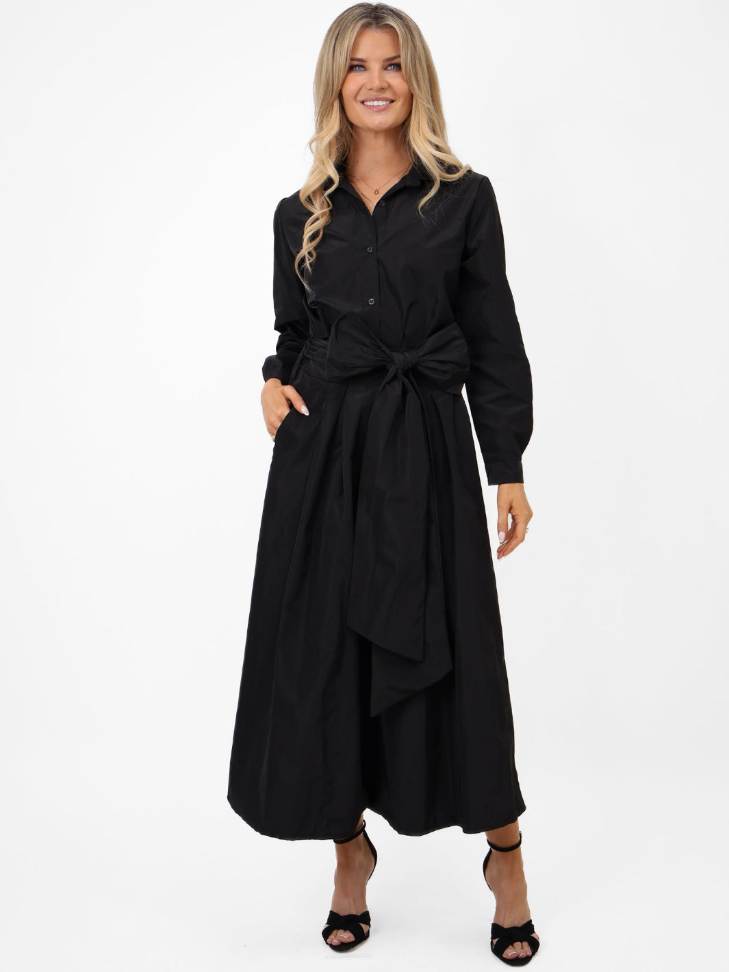 Kate & Pippa Blair Taffeta Skirt In Black-Kate & Pippa Autumn/Winter Ladies Clothing