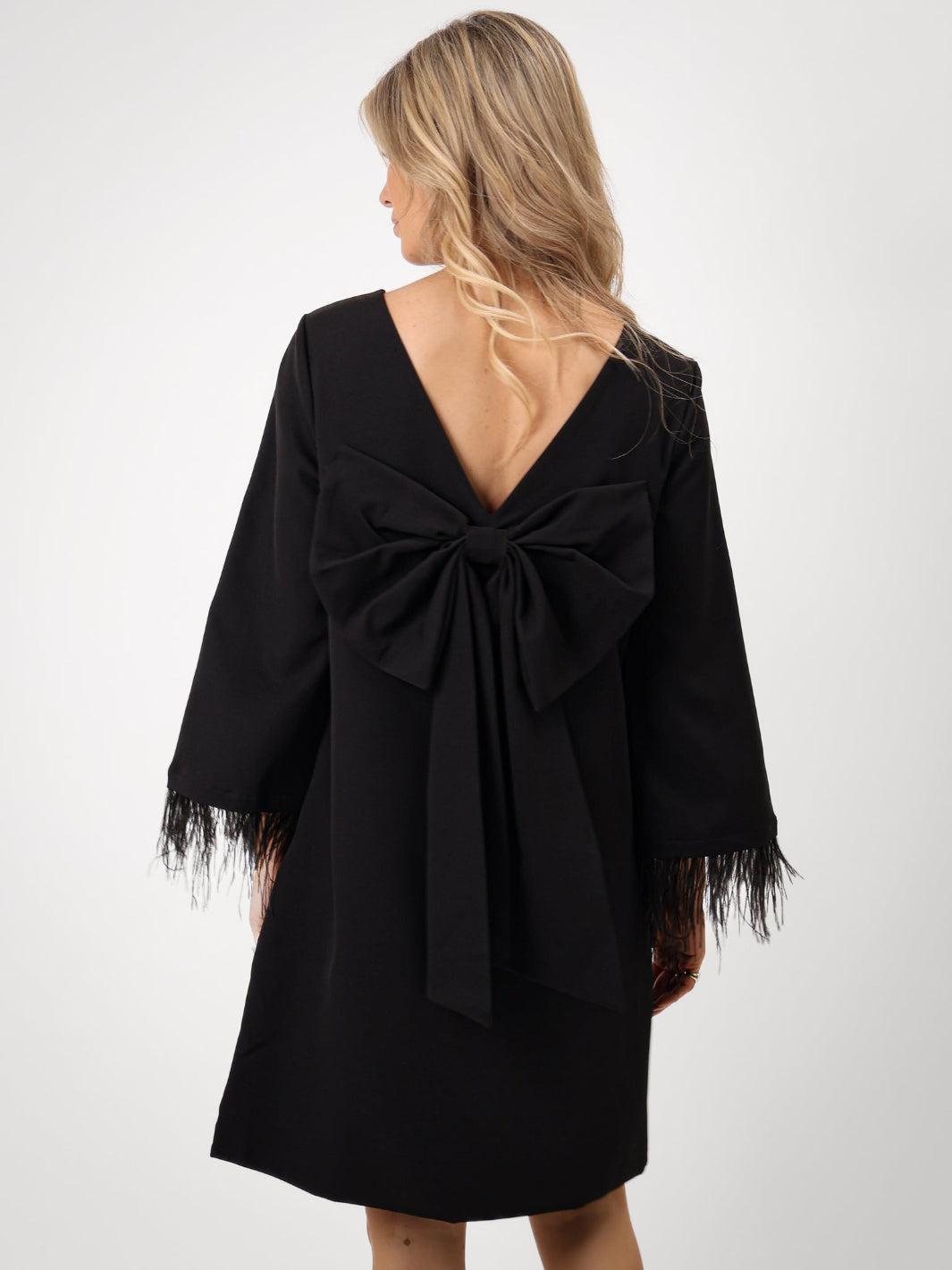 Kate & Pippa Dakota Mini Shift Dress In Black-Kate & Pippa Autumn/Winter Ladies Clothing