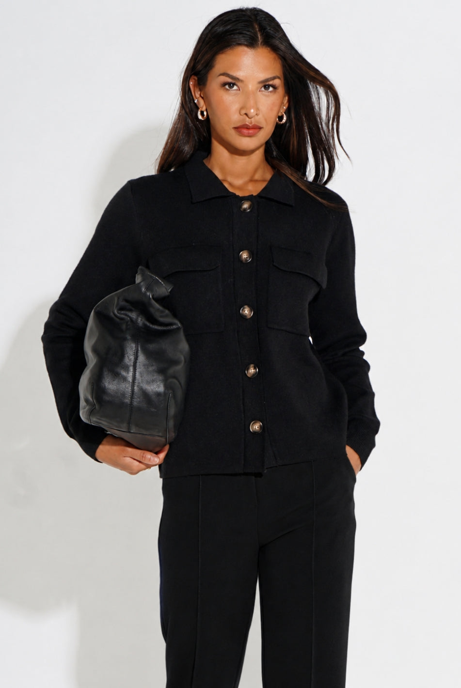 Kate & Pippa Dani Cardigan In Black-Kate & Pippa