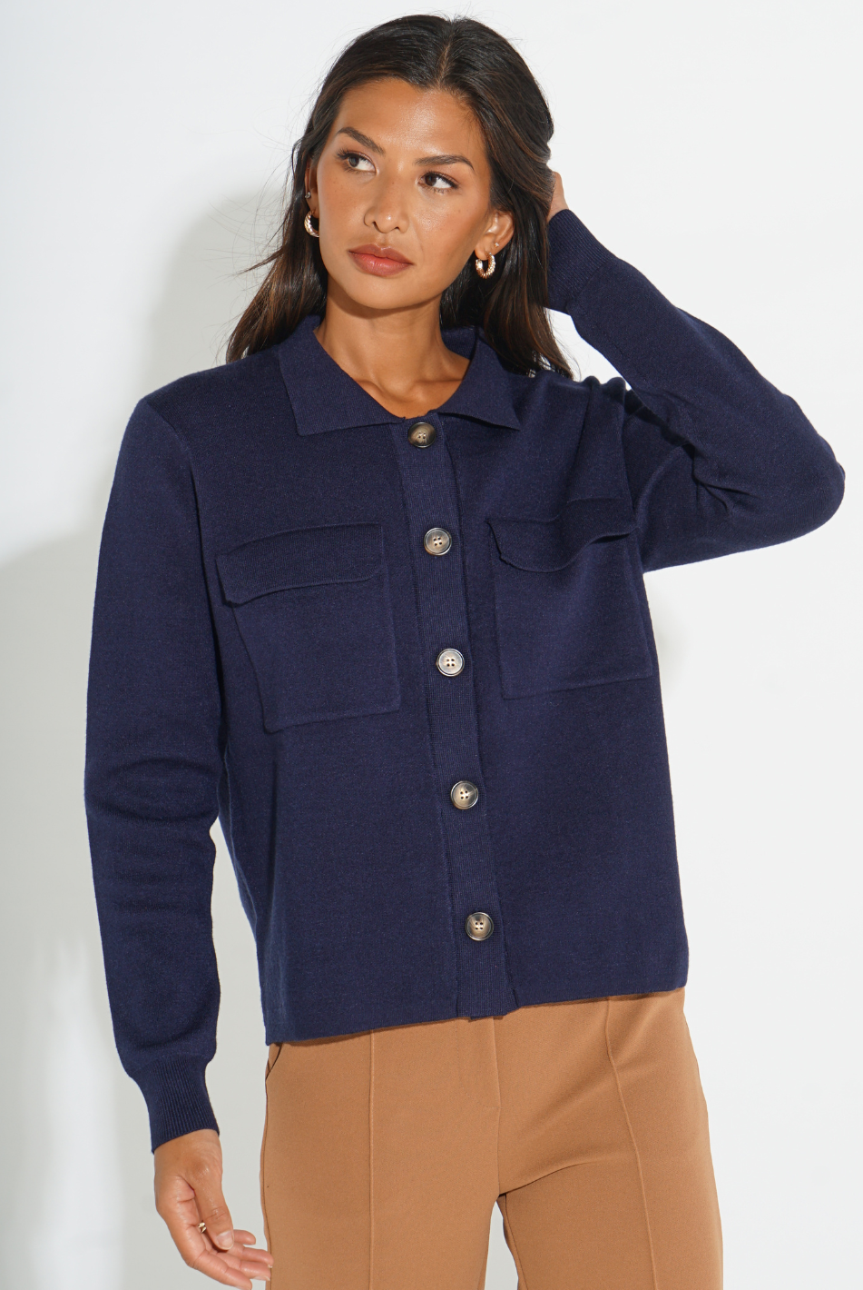 Kate & Pippa Dani Cardigan In Navy-Kate & Pippa
