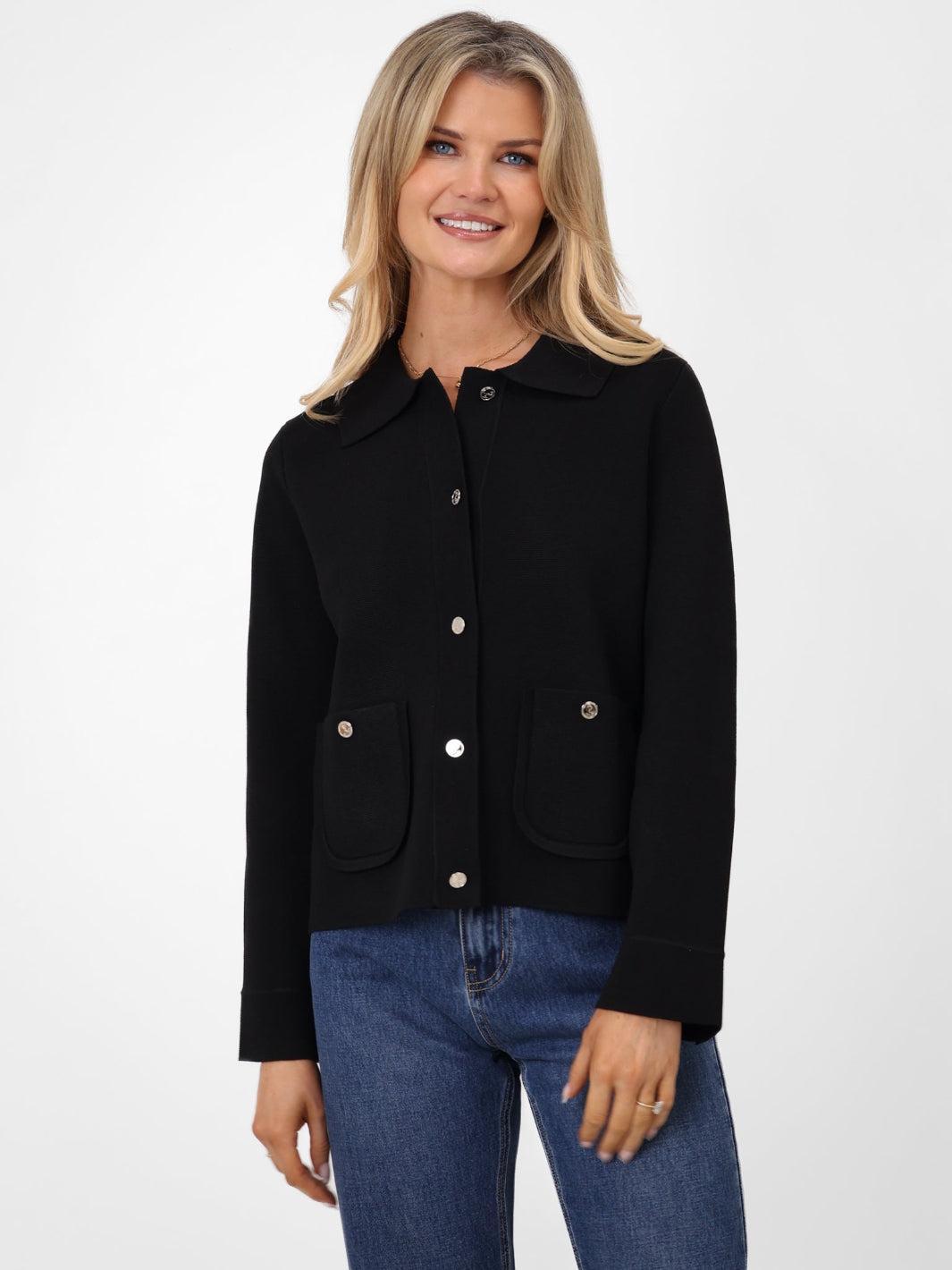 Kate & Pippa Emily Cardigan In Black-Kate & Pippa Autumn/Winter Ladies Clothing
