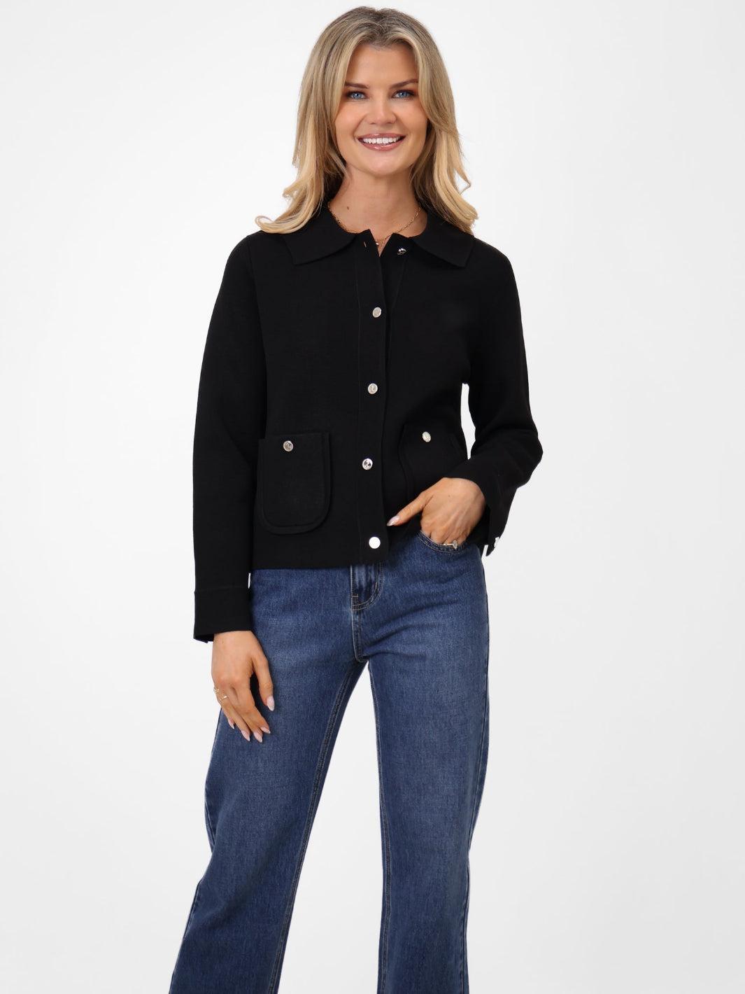 Kate & Pippa Emily Cardigan In Black-Kate & Pippa Autumn/Winter Ladies Clothing