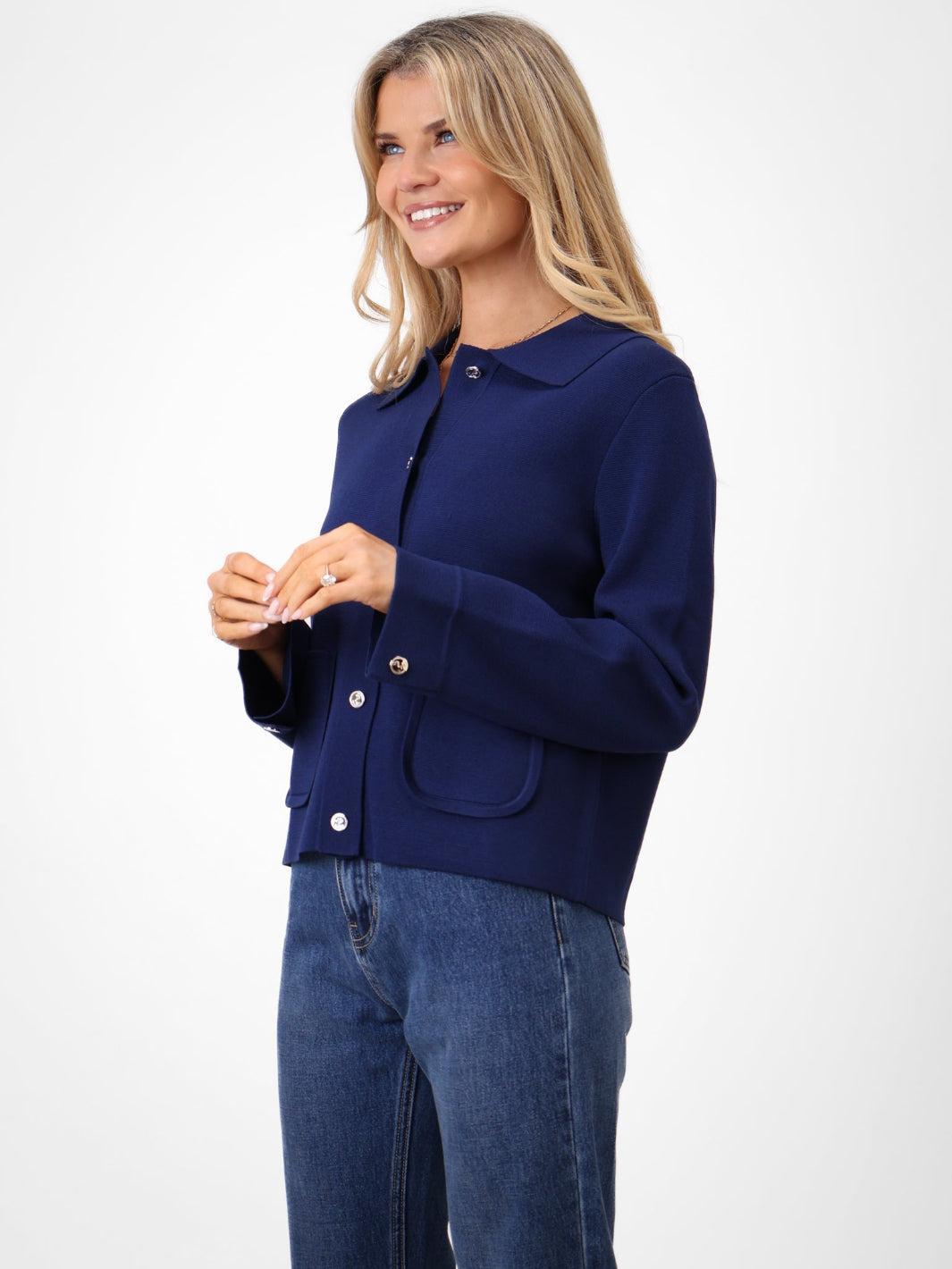 Kate & Pippa Emily Cardigan In Navy-Kate & Pippa Autumn/Winter Ladies Clothing