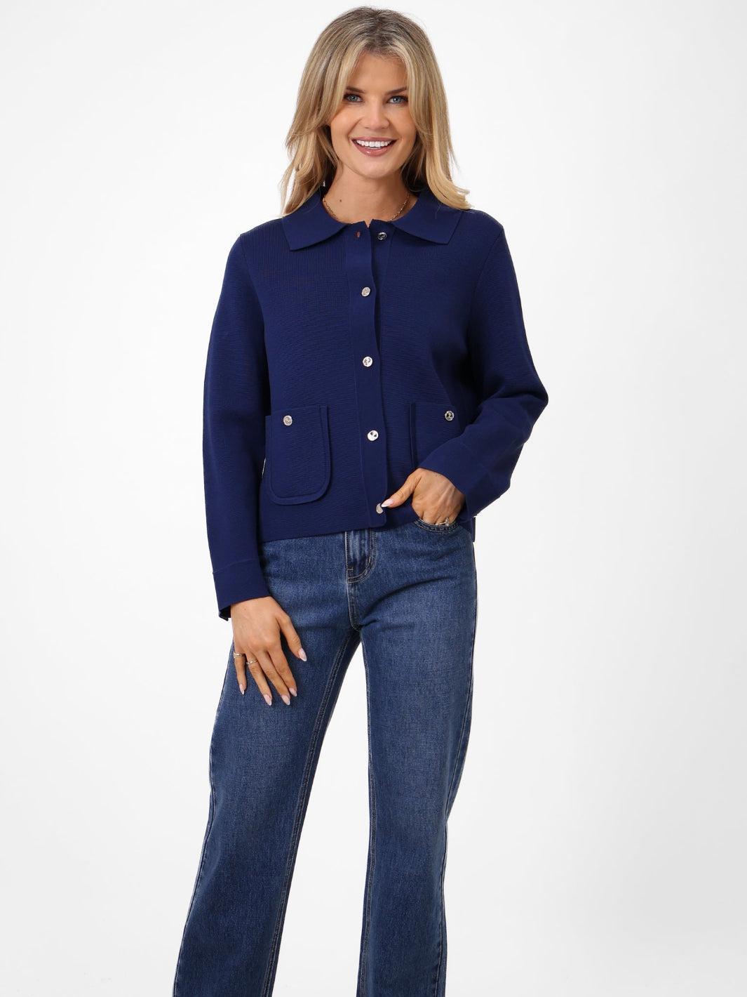 Kate & Pippa Emily Cardigan In Navy-Kate & Pippa Autumn/Winter Ladies Clothing