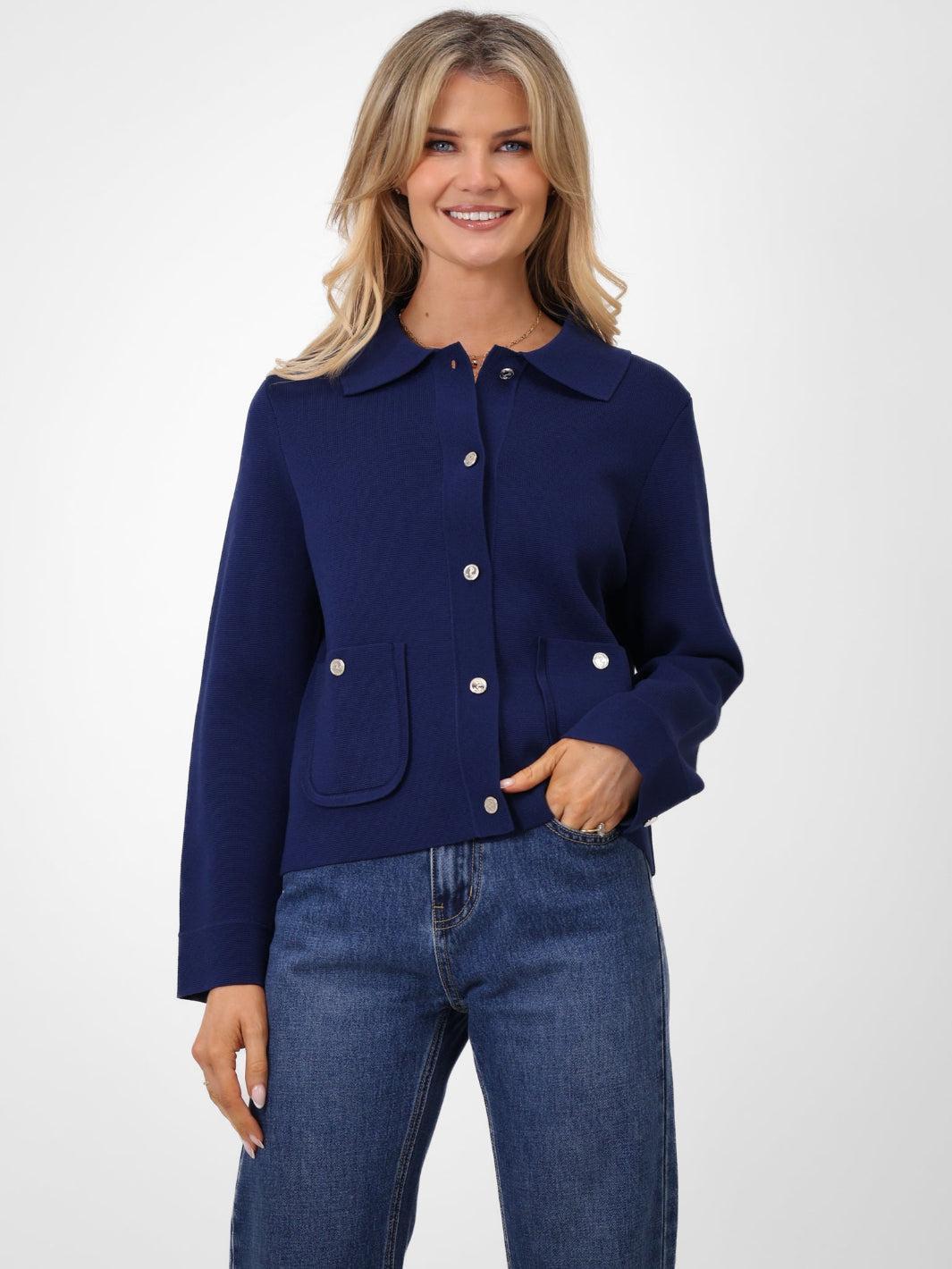 Kate & Pippa Emily Cardigan In Navy-Kate & Pippa Autumn/Winter Ladies Clothing