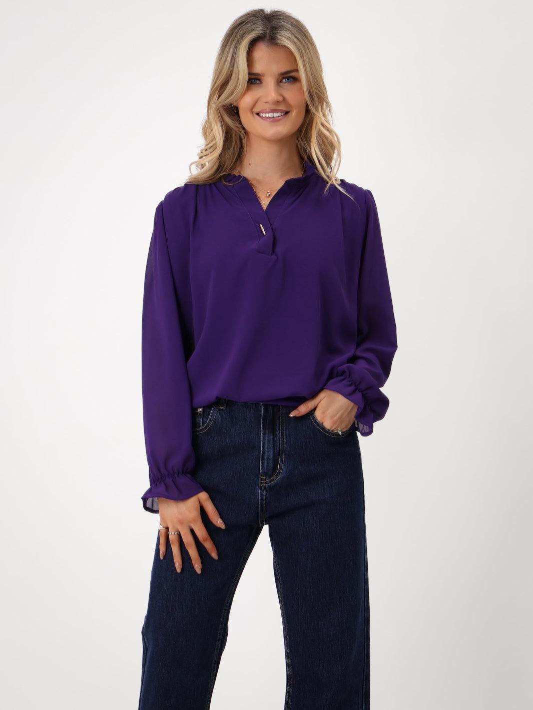 Kate & Pippa Fia Top In Purple-Kate & Pippa Autumn/Winter Ladies Clothing