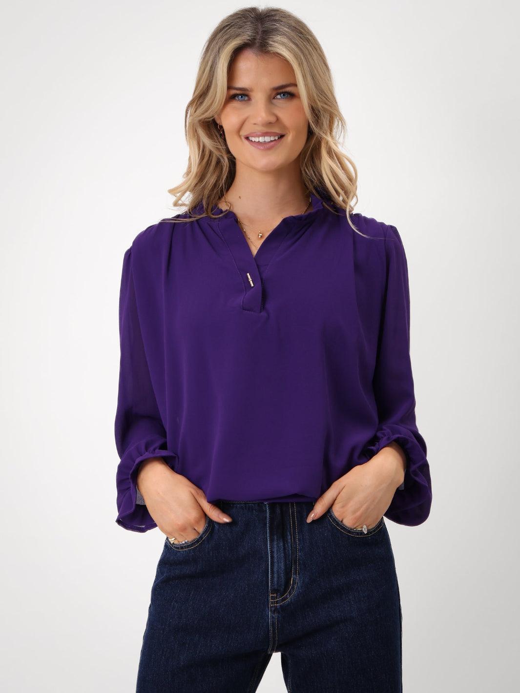 Kate & Pippa Fia Top In Purple-Kate & Pippa Autumn/Winter Ladies Clothing