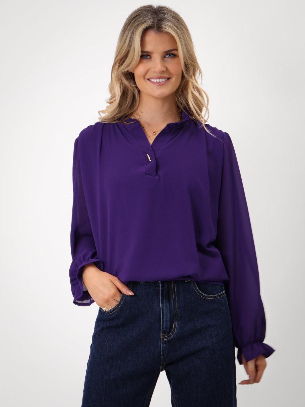 Kate & Pippa Fia Top In Purple-Kate & Pippa Autumn/Winter Ladies Clothing