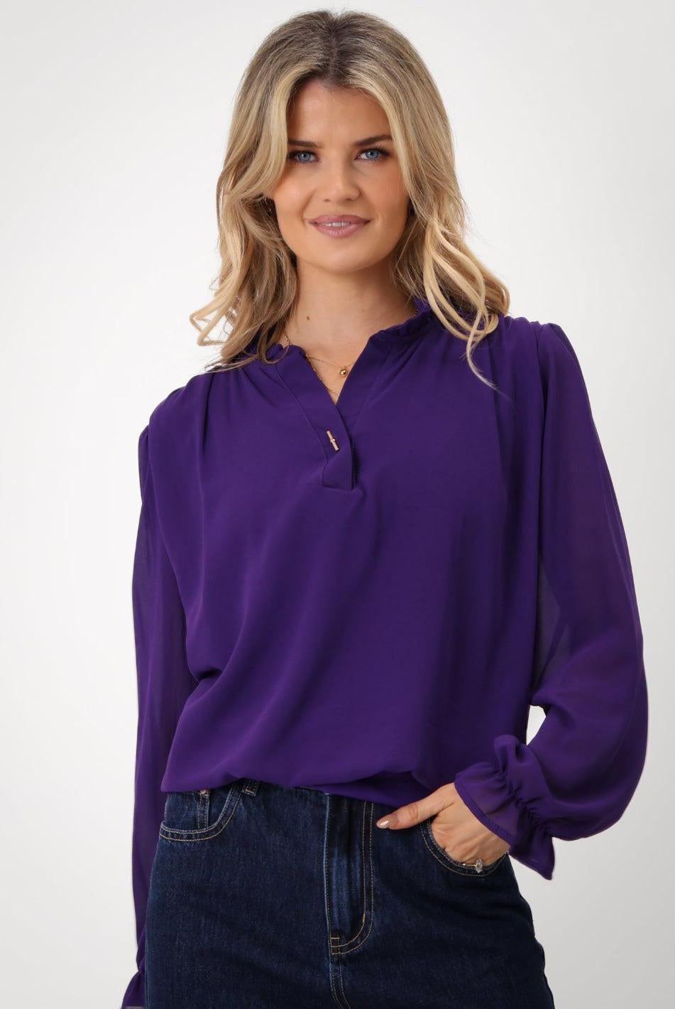 Kate & Pippa Fia Top In Purple-Kate & Pippa Autumn/Winter Ladies Clothing