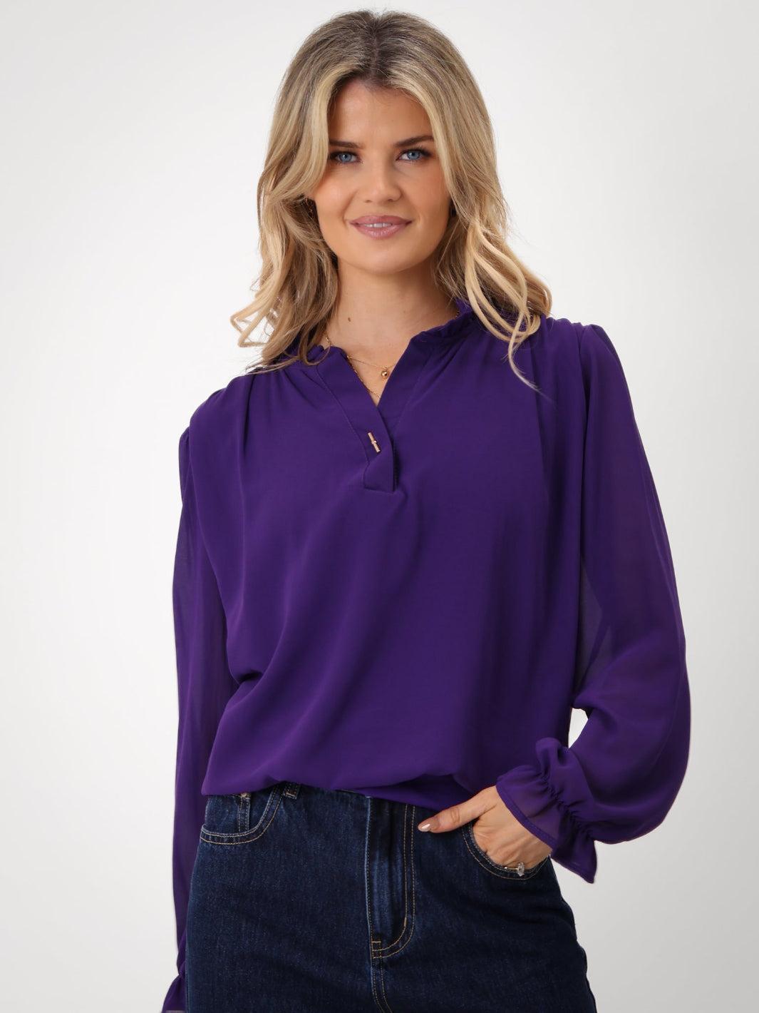 Kate & Pippa Fia Top In Purple-Kate & Pippa Autumn/Winter Ladies Clothing