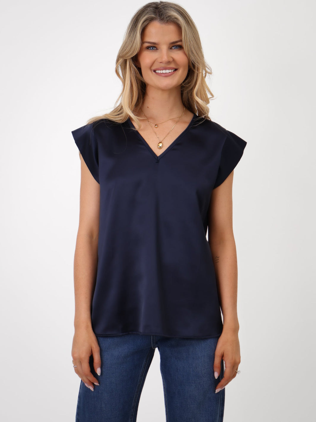 Kate & Pippa Freya Top In Navy-Kate & Pippa Autumn/Winter Ladies Clothing