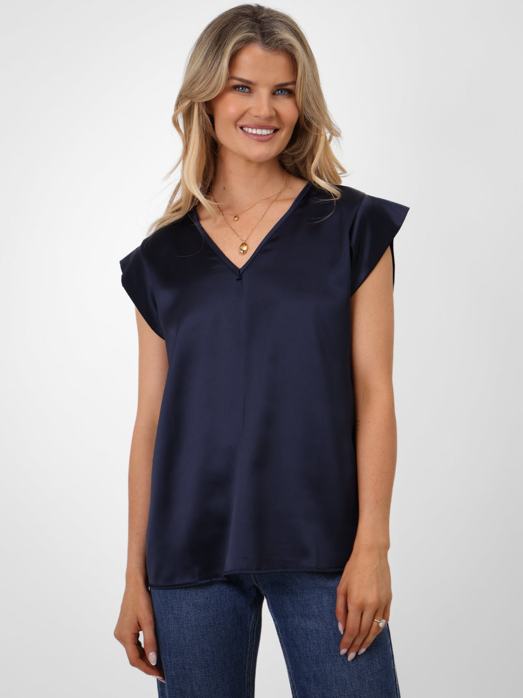 Kate & Pippa Freya Top In Navy-Kate & Pippa Autumn/Winter Ladies Clothing
