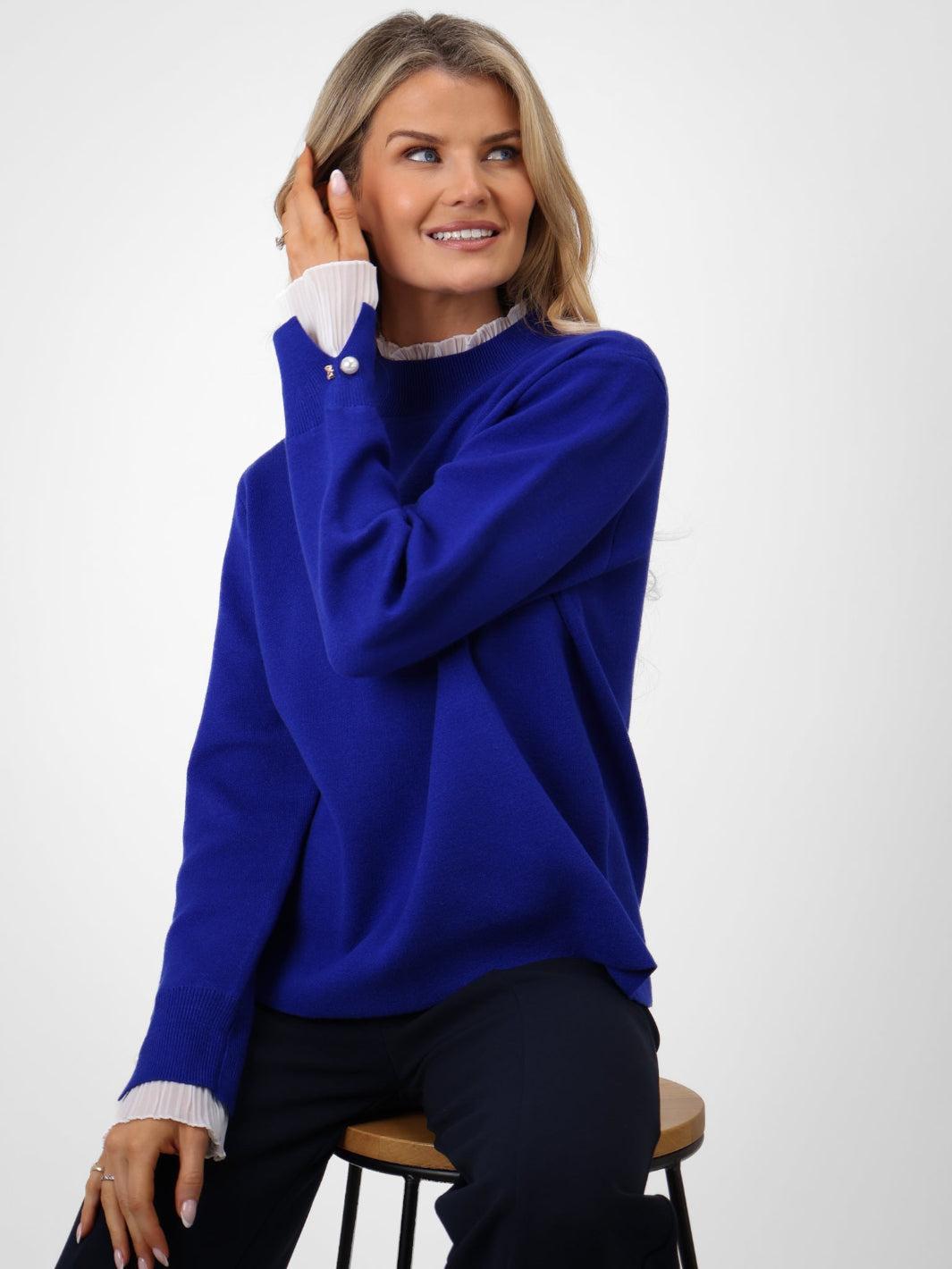 Kate & Pippa Gracie Knit Jumper In Blue-Kate & Pippa Autumn/Winter Ladies Clothing