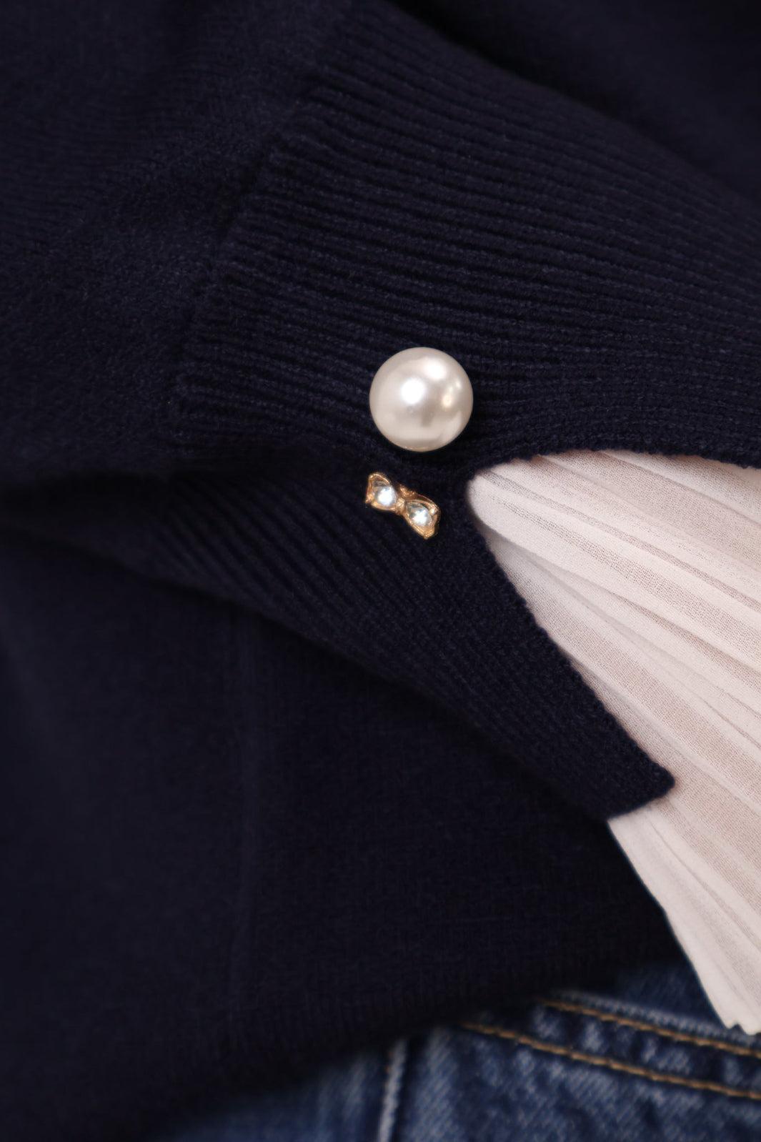 Kate & Pippa Gracie Knit Jumper In Navy-Kate & Pippa Autumn/Winter Ladies Clothing