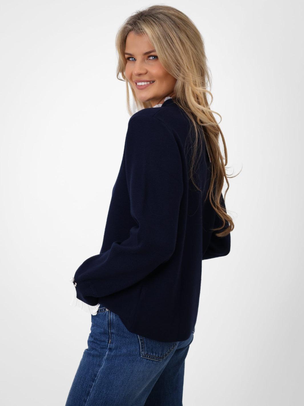 Kate & Pippa Gracie Knit Jumper In Navy-Kate & Pippa Autumn/Winter Ladies Clothing