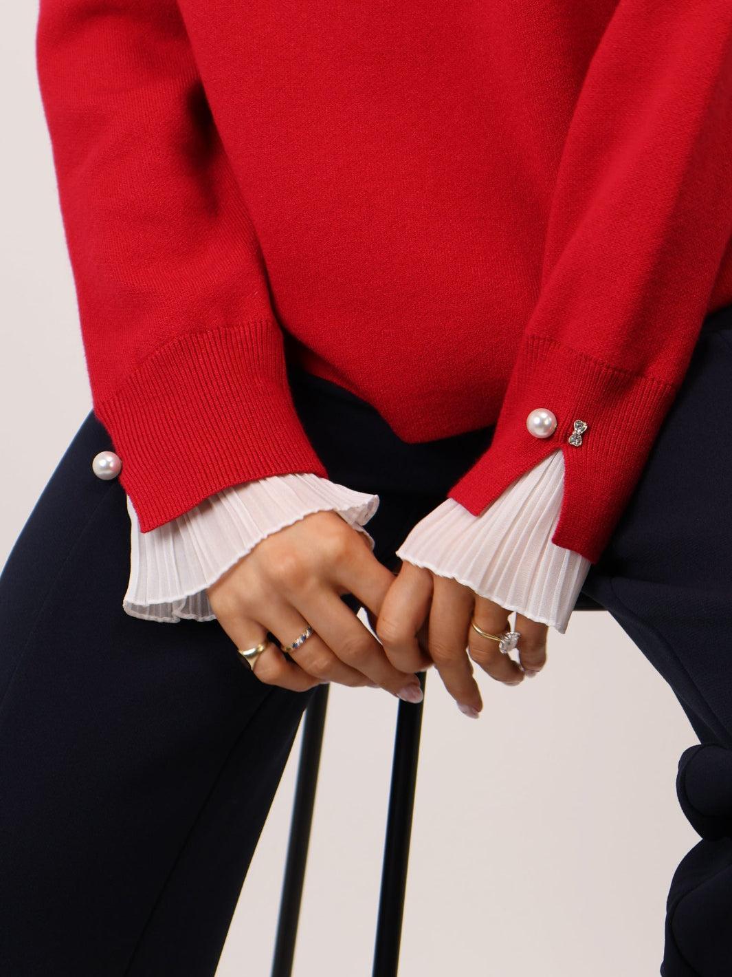 Kate & Pippa Gracie Knit Jumper In Red-Kate & Pippa Autumn/Winter Ladies Clothing