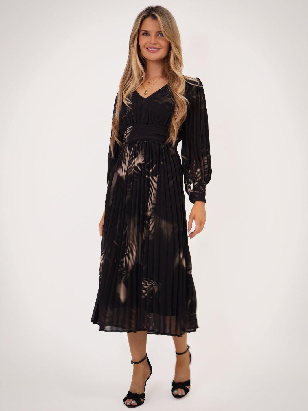 Kate & Pippa Hannah Dress In Black Print-Kate & Pippa Autumn/Winter Ladies Clothing