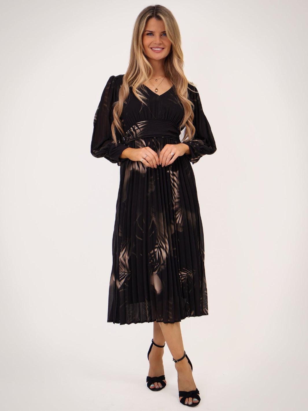 Kate & Pippa Hannah Dress In Black Print-Kate & Pippa Autumn/Winter Ladies Clothing