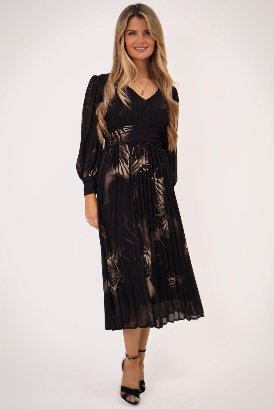 Kate & Pippa Hannah Dress In Black Print-Kate & Pippa Autumn/Winter Ladies Clothing