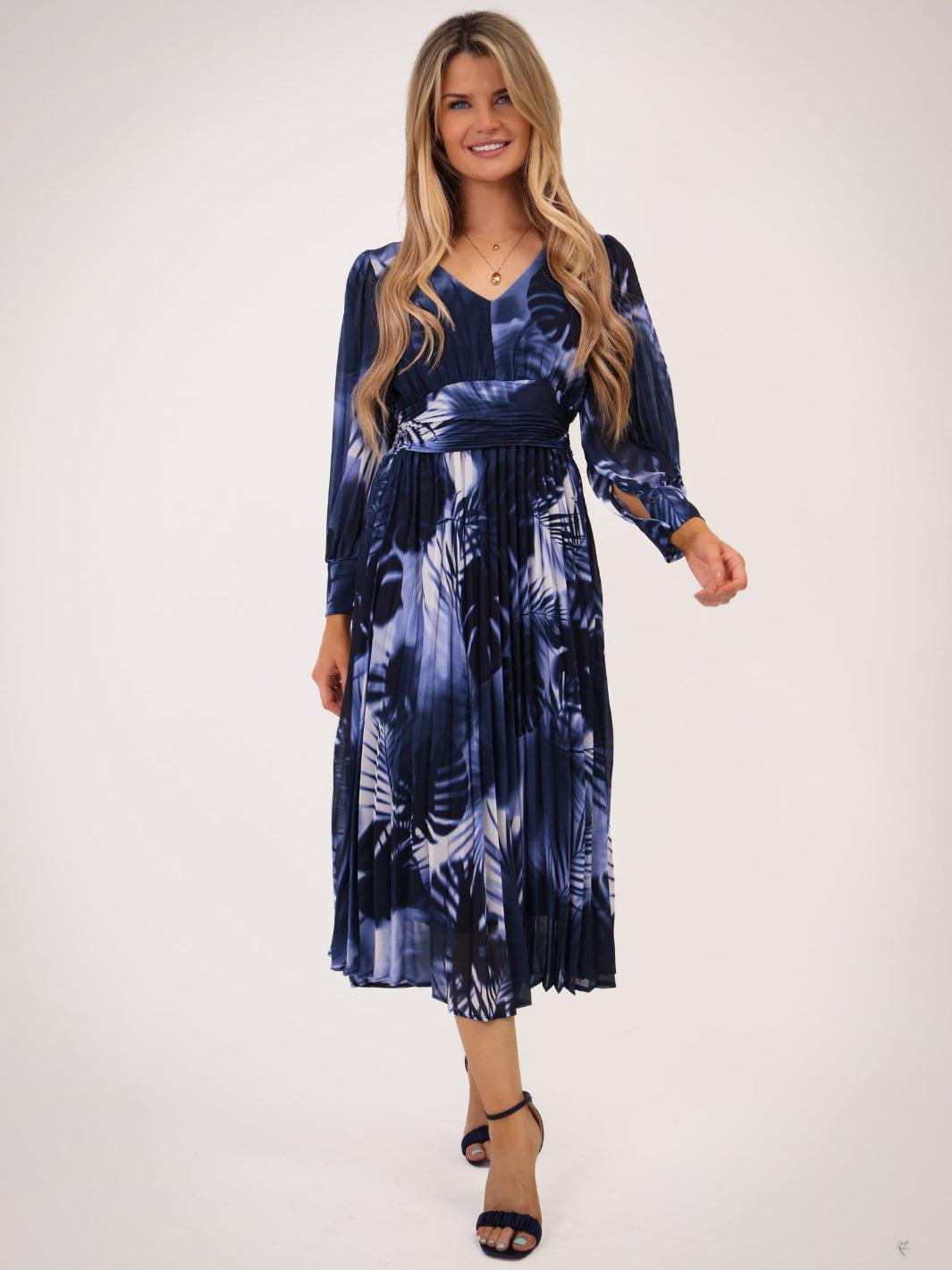 Kate & Pippa Hannah Dress In Navy Print-Kate & Pippa Autumn/Winter Ladies Clothing