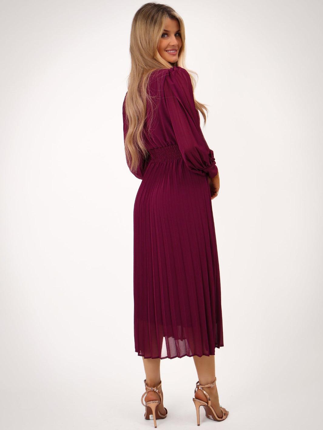 Kate & Pippa Hannah Dress In Plum-Kate & Pippa Autumn/Winter Ladies Clothing