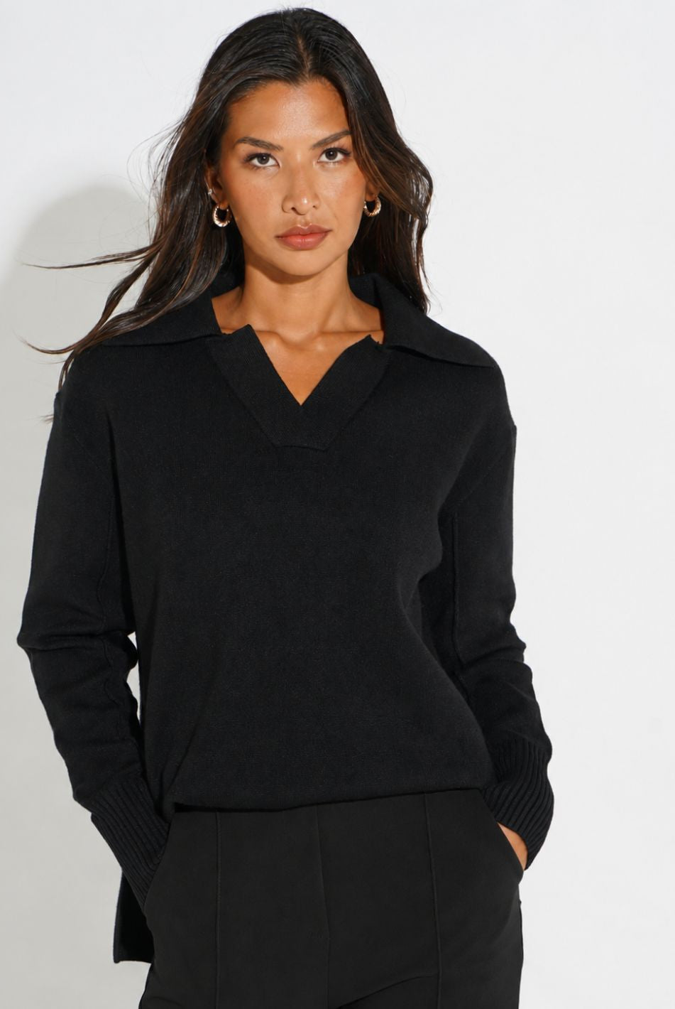 Kate & Pippa Jesse Knit Jumper In Black-Kate & Pippa