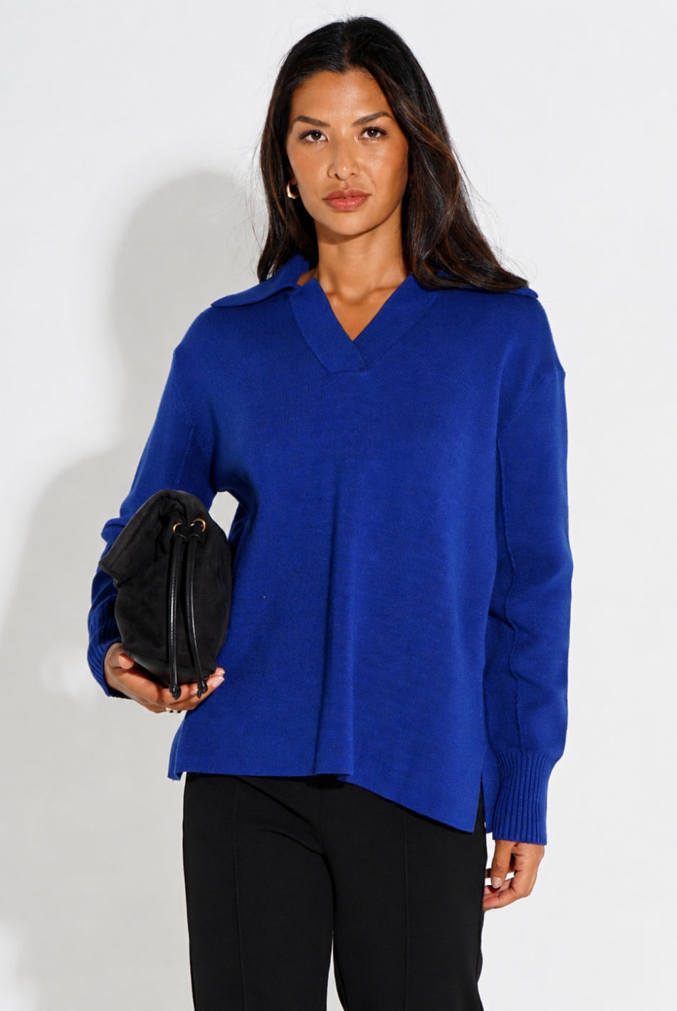 Kate & Pippa Jesse Knit Jumper In Blue-Kate & Pippa