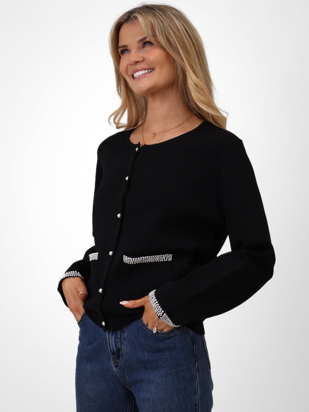 Kate & Pippa Luna Cardigan In Black-Kate & Pippa Autumn/Winter Ladies Clothing