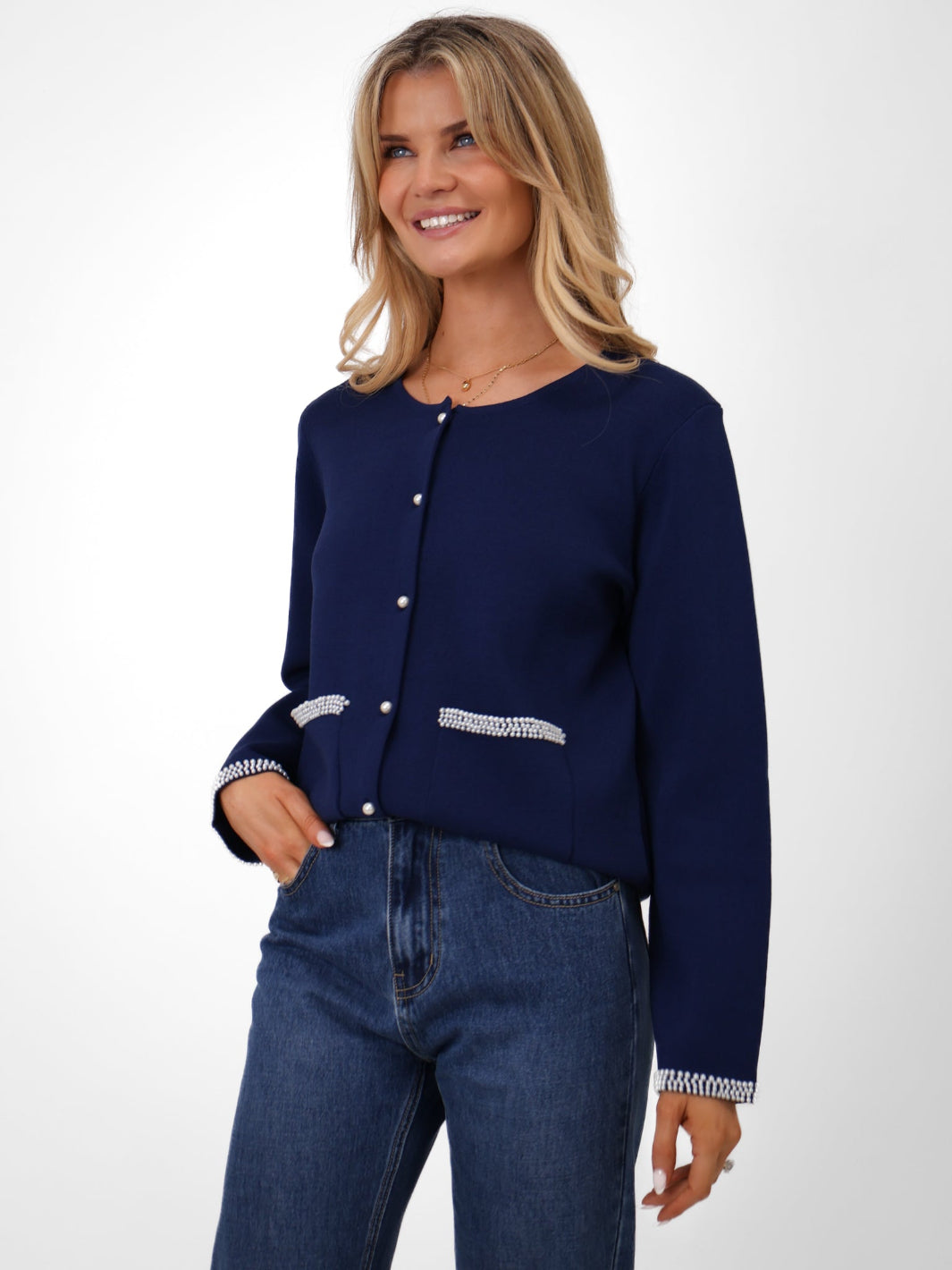 Kate & Pippa Luna Cardigan In Navy-Kate & Pippa Autumn/Winter Ladies Clothing