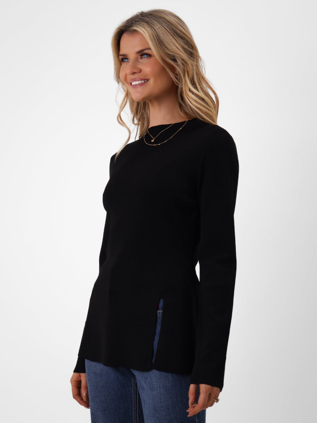 Kate & Pippa Margot Knit Top In Black-Kate & Pippa Autumn/Winter Ladies Clothing