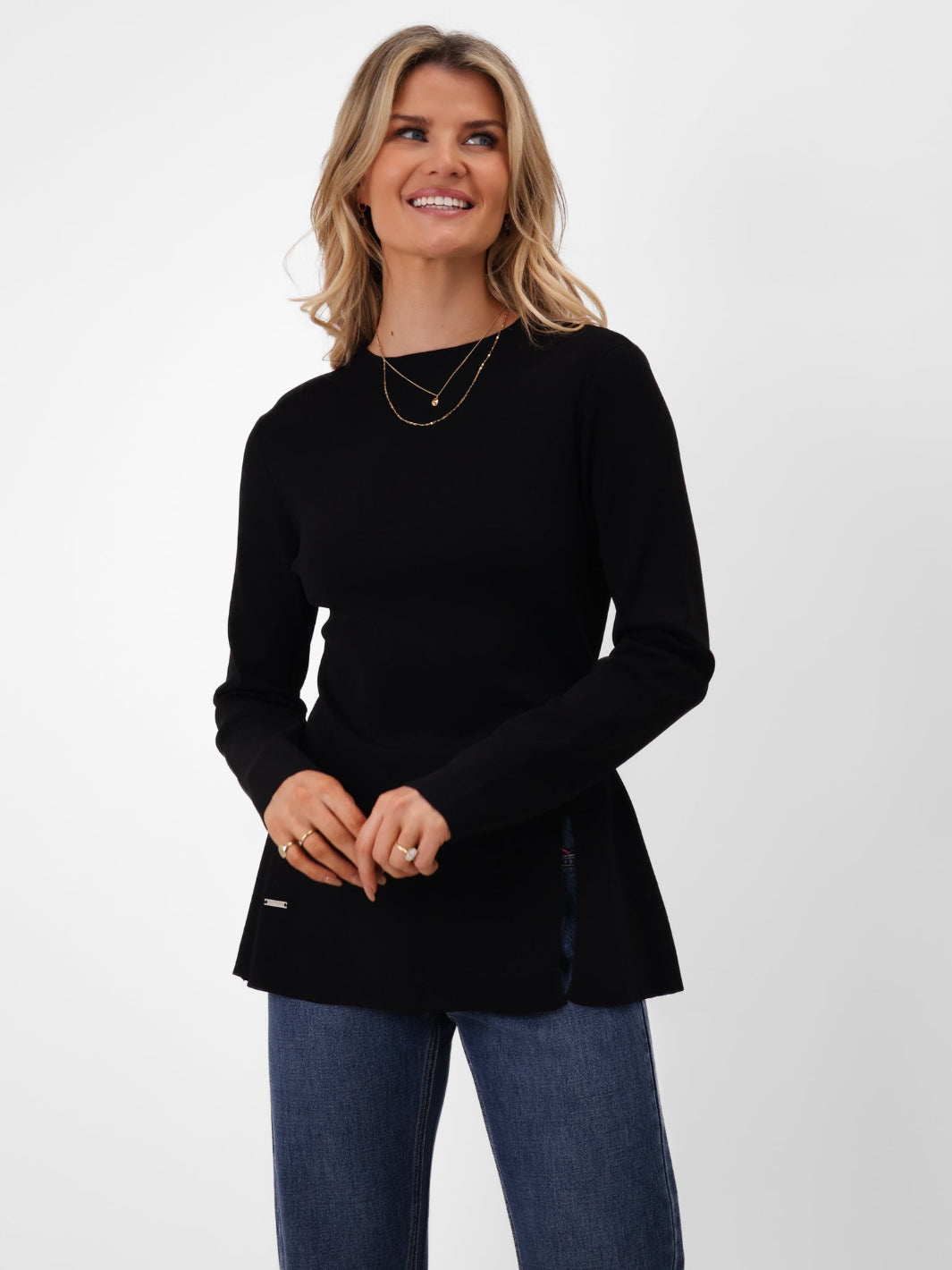 Kate & Pippa Margot Knit Top In Black-Kate & Pippa Autumn/Winter Ladies Clothing