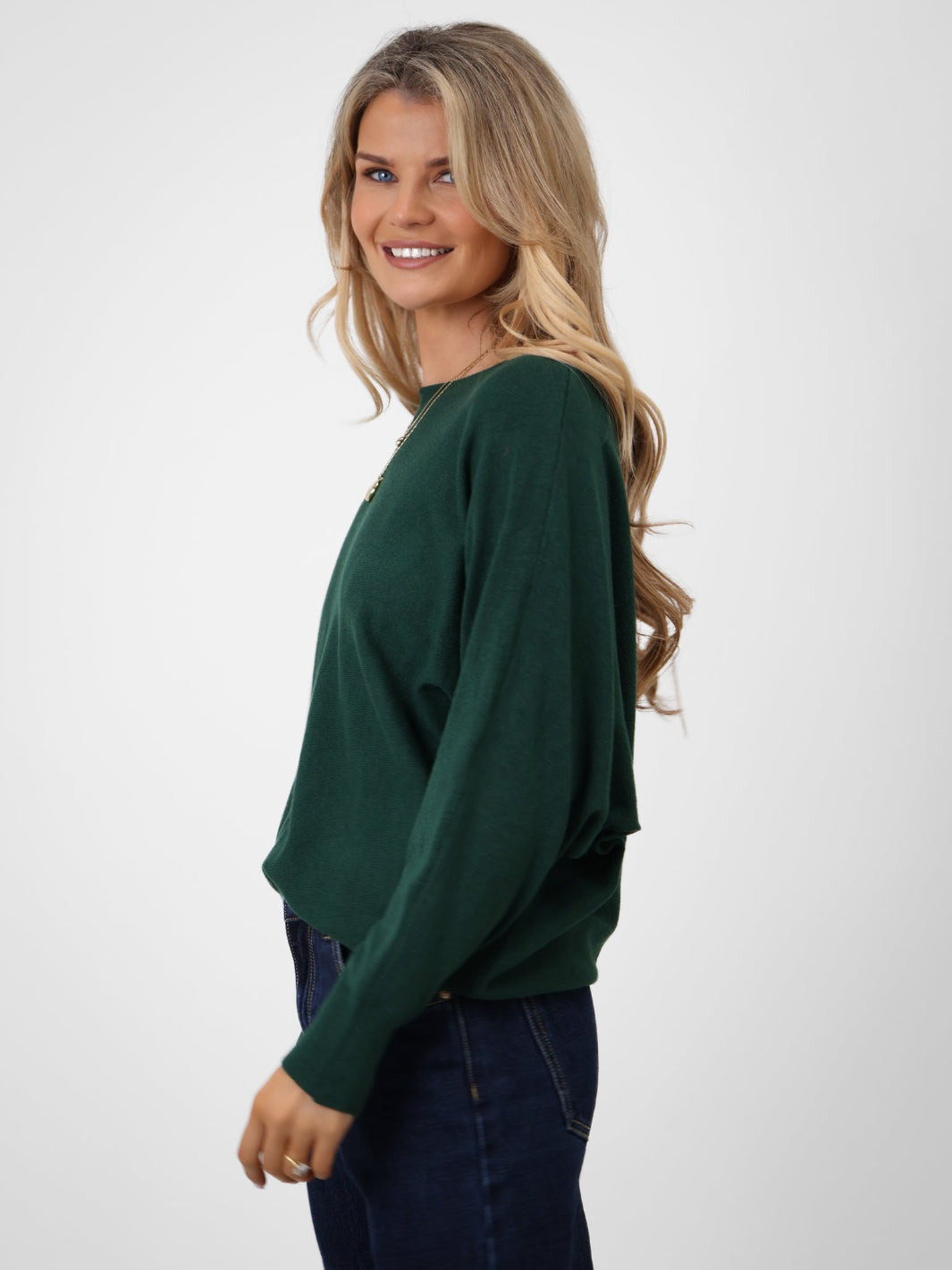Kate & Pippa Milano Knit Jumper In Dark Green-Kate & Pippa Autumn/Winter Ladies Clothing