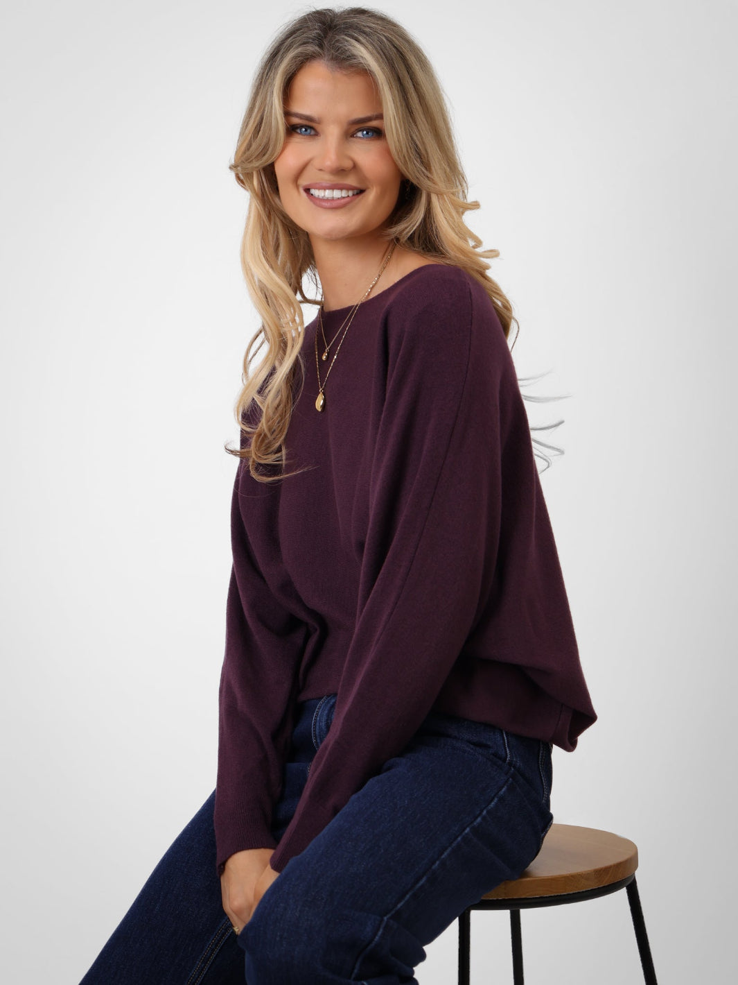 Kate & Pippa Milano Knit Jumper In Mulberry-Kate & Pippa Autumn/Winter Ladies Clothing