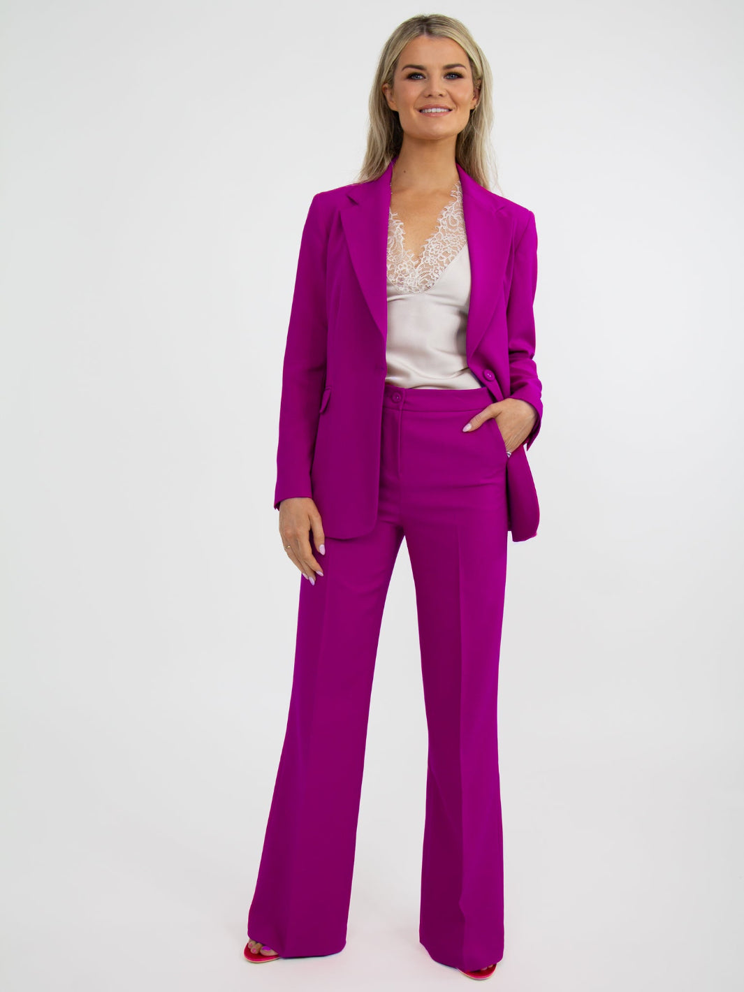 Kate & Pippa Palermo Trousers In Magenta-Kate & Pippa Autumn/Winter Ladies Clothing