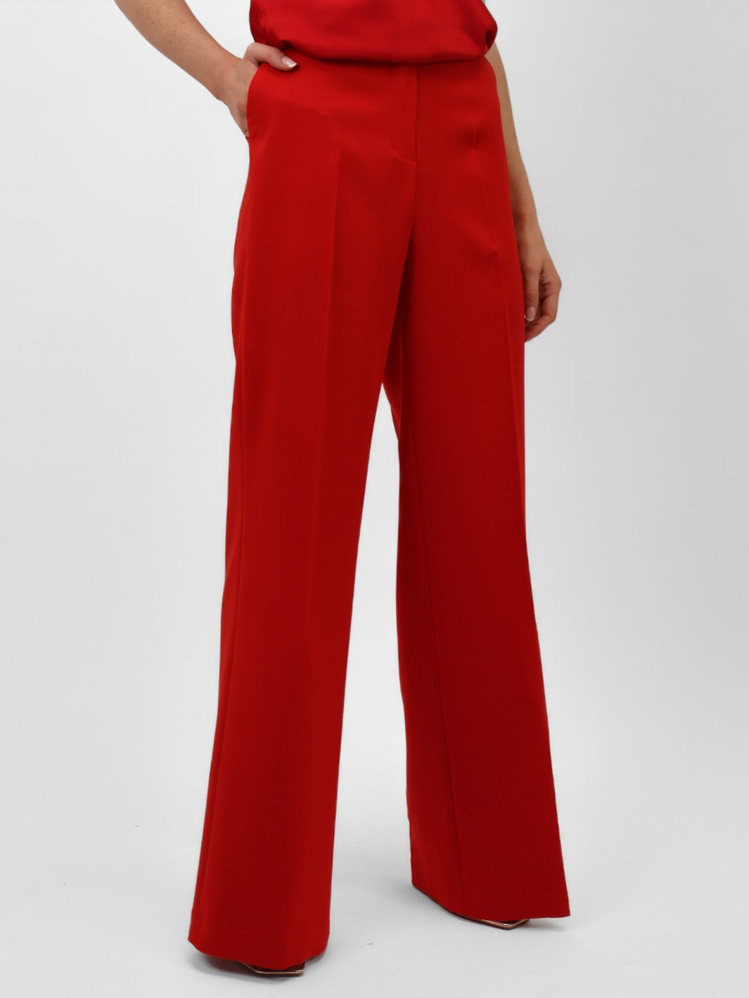 Kate & Pippa Palermo Trousers In Red-Kate & Pippa Autumn/Winter Ladies Clothing