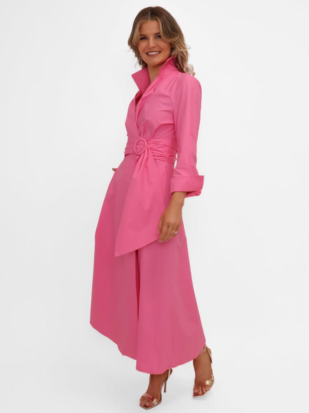 Kate & Pippa Penelope Midi Dress In Pink-Kate & Pippa