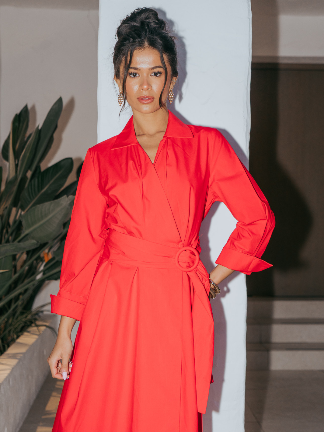 Kate & Pippa Penelope Midi Dress In Red-Kate & Pippa