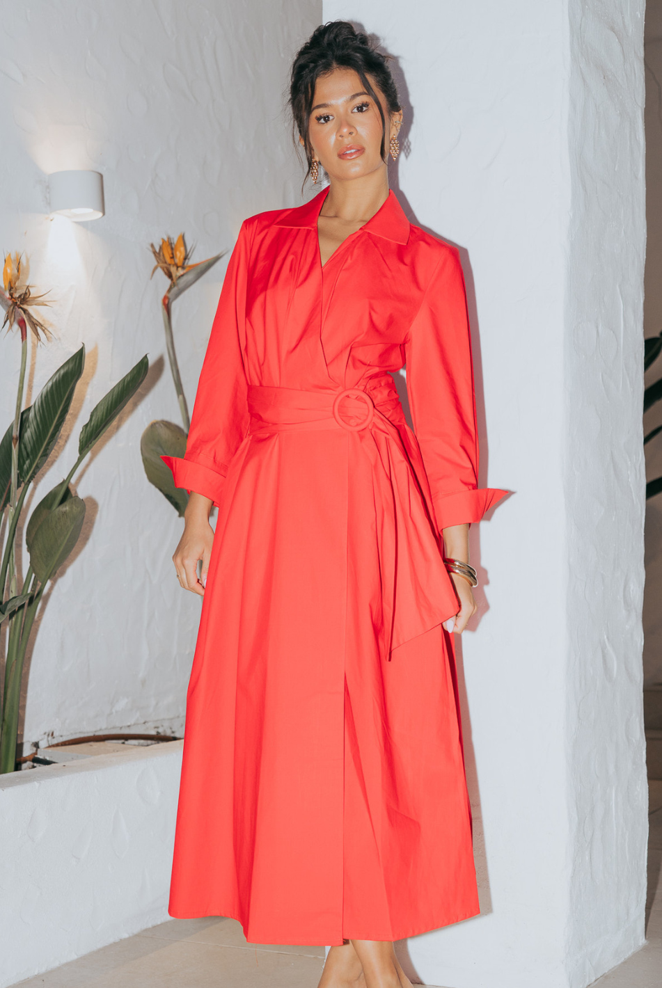 Kate & Pippa Penelope Midi Dress In Red-Kate & Pippa