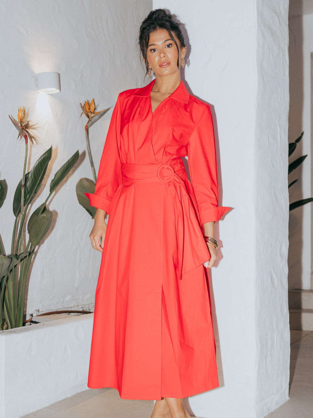Kate & Pippa Penelope Midi Dress In Red-Kate & Pippa