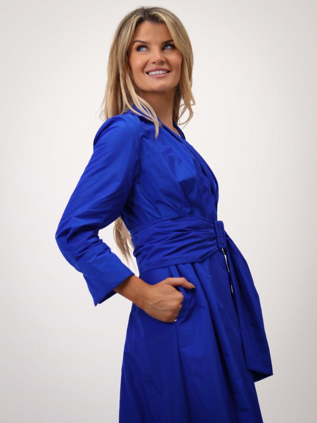 Kate & Pippa Penelope Tafetta Maxi Dress In Blue-Kate & Pippa Autumn/Winter Ladies Clothing