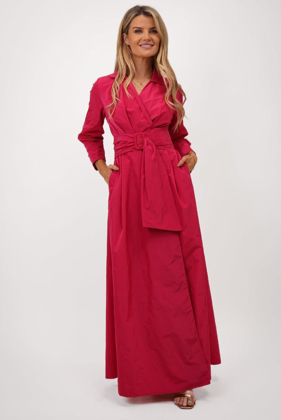 Kate & Pippa Penelope Taffeta Maxi Dress In Pink-Kate & Pippa Autumn/Winter Ladies Clothing