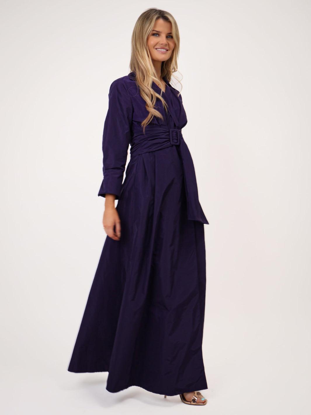 Kate & Pippa Penelope Taffeta Maxi Dress In Purple-Kate & Pippa Autumn/Winter Ladies Clothing