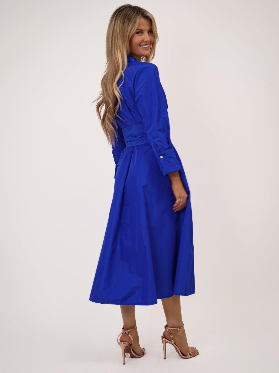 Kate & Pippa Penelope Taffeta Midi Dress In Blue-Kate & Pippa Autumn/Winter Ladies Clothing