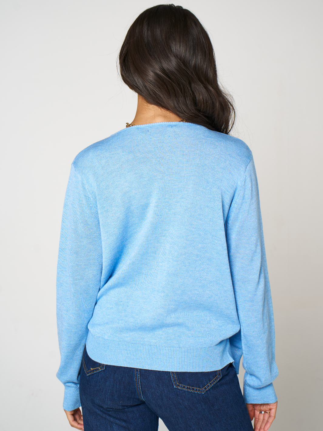 Kate & Pippa Poppy Two-In-One Cardigan In Blue-Kate & Pippa